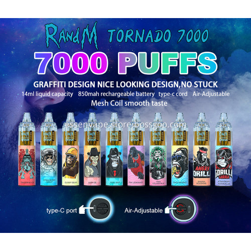 RandM Tornado 7000Puffs Netherlands Disposable Vape
